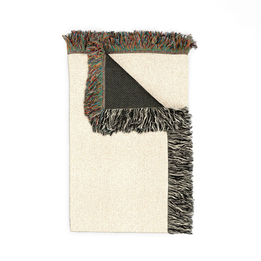 Woven Blanket — Neutral 'Grateful Grace' Fringe Throw