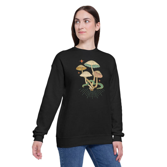 Mushroom Cluster Sweatshirt — Botanical Mushroom Graphic Crewneck