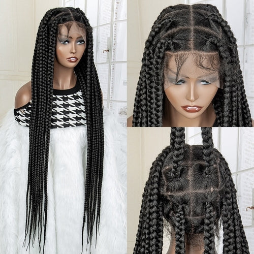 Synthetic Lace Front Knotless Cornrow Wig