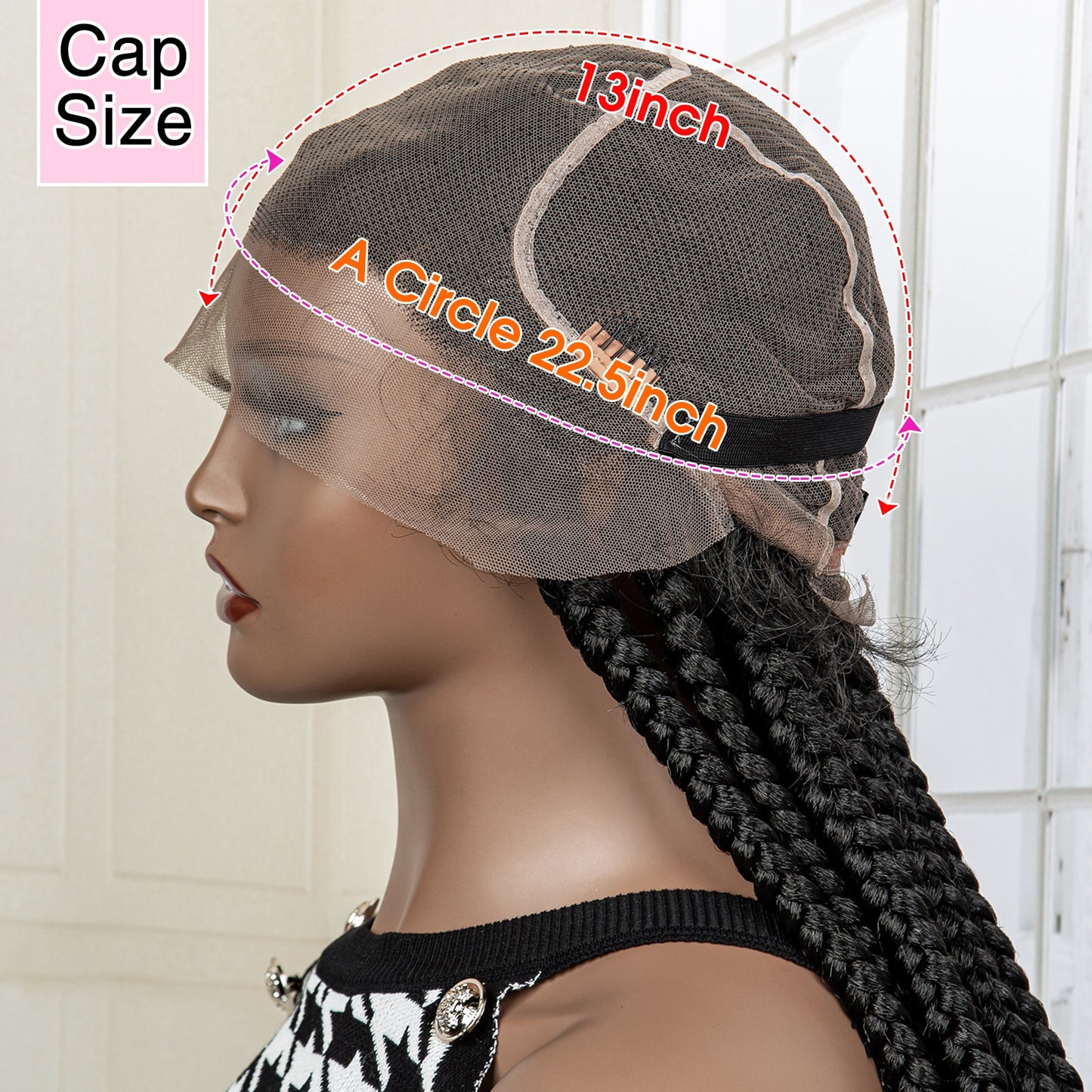 Synthetic Lace Front Knotless Cornrow Wig