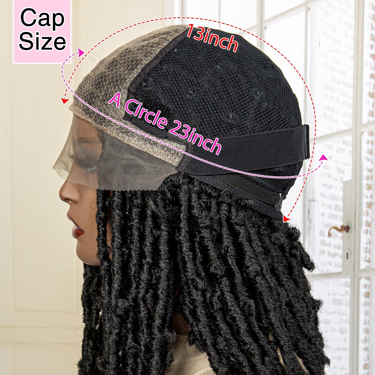 Knotless Synthetic Dreadlock Lace Wig for Black Hair
