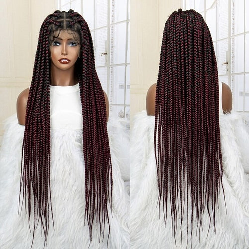 Full Lace Cornrow Box Braided Wig with Baby Hair