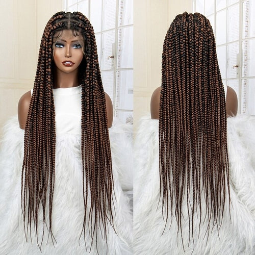 Full Lace Cornrow Box Braided Wig with Baby Hair
