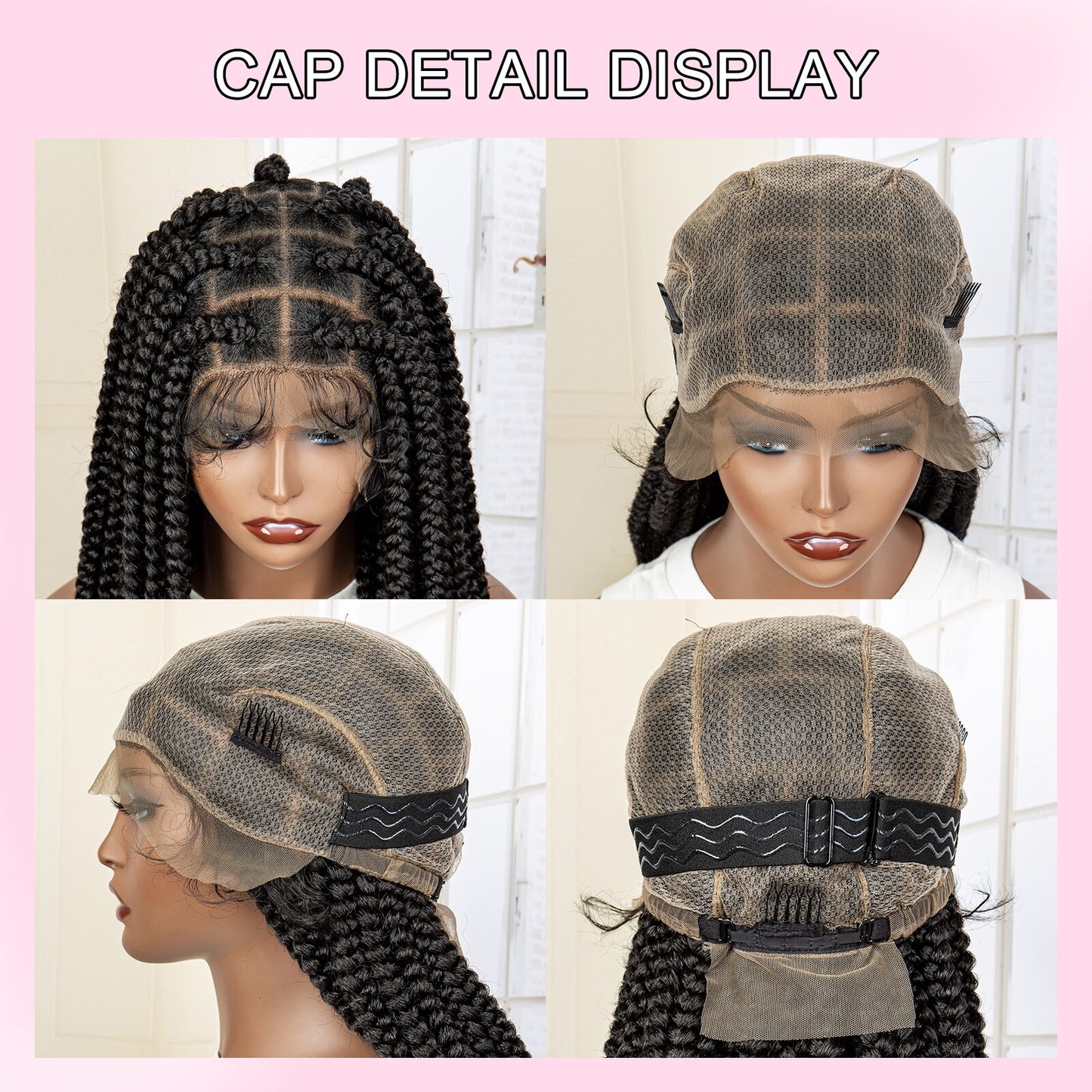 Full Lace Cornrow Box Braided Wig with Baby Hair