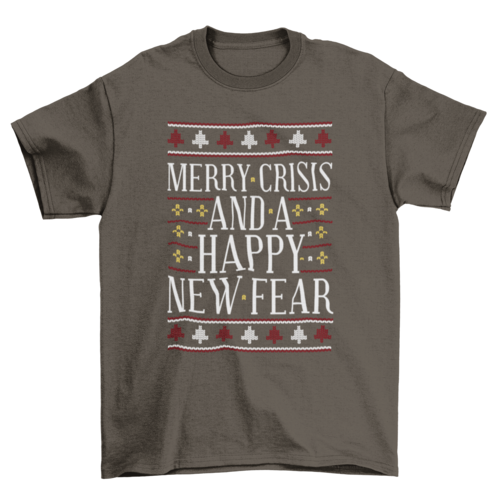 Merry crisis ugly sweater t-shirt