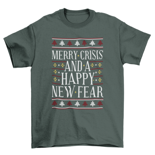 Merry crisis ugly sweater t-shirt