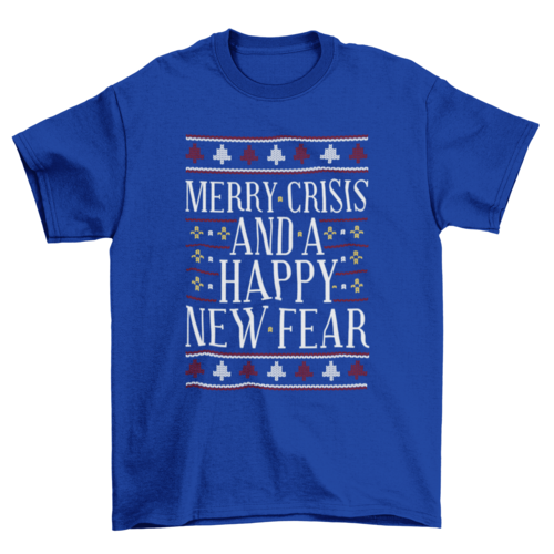 Merry crisis ugly sweater t-shirt