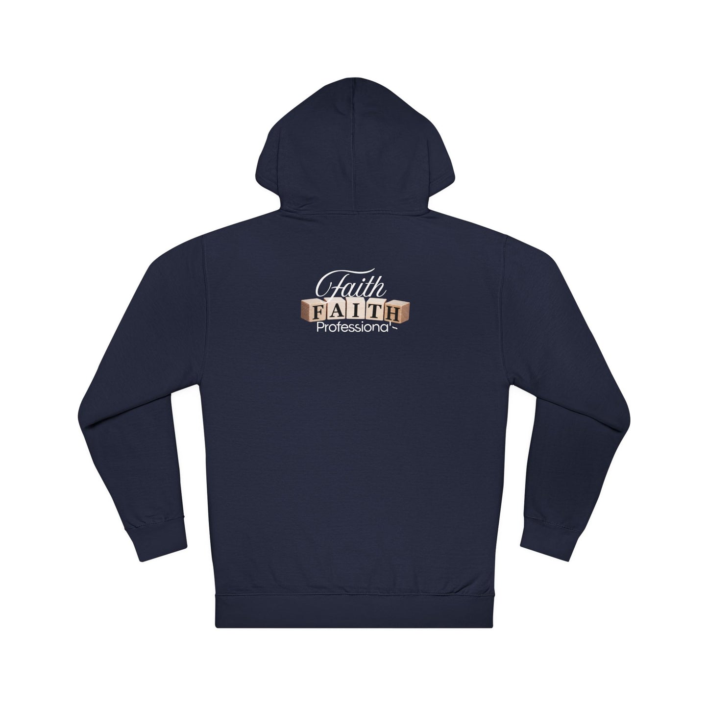 Faith Graphic Hoodie — Minimal Gold Lettering Christian Pullover