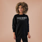 Crewneck Sweatshirt — "Certified by Experience" Minimal Graphic