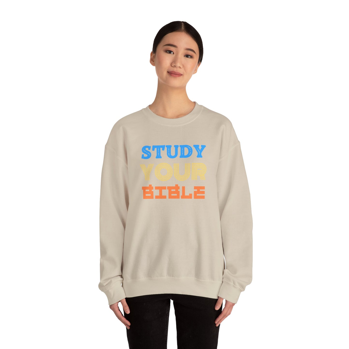 Crewneck Sweatshirt — "Skilled, Called, Empowered" Colorful Watercolor Design