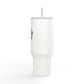 40oz Engraved Insulated Tumbler with Lid & Straw — Wildlife Cat Logo