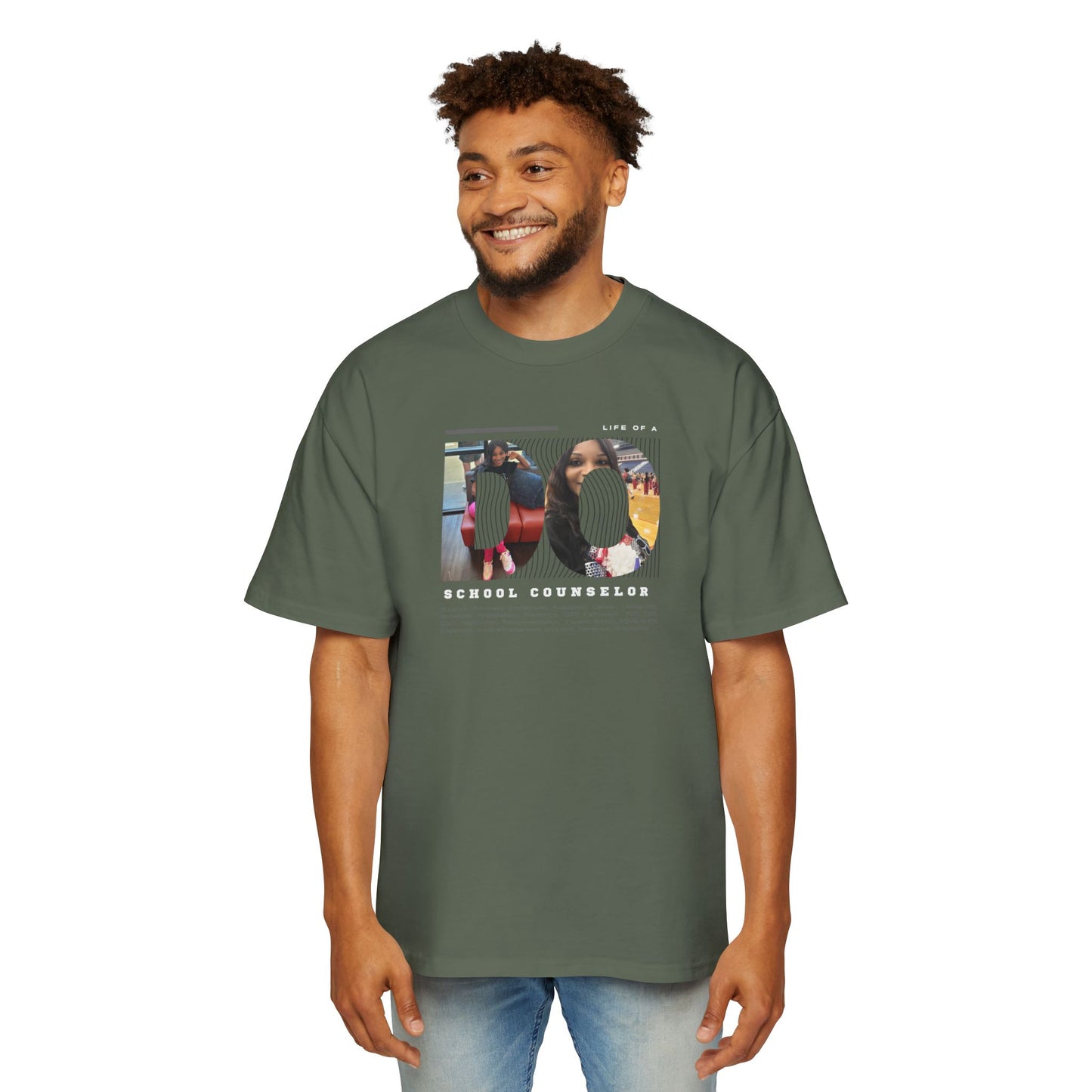 School counselor Men's Heavy Oversized Tee