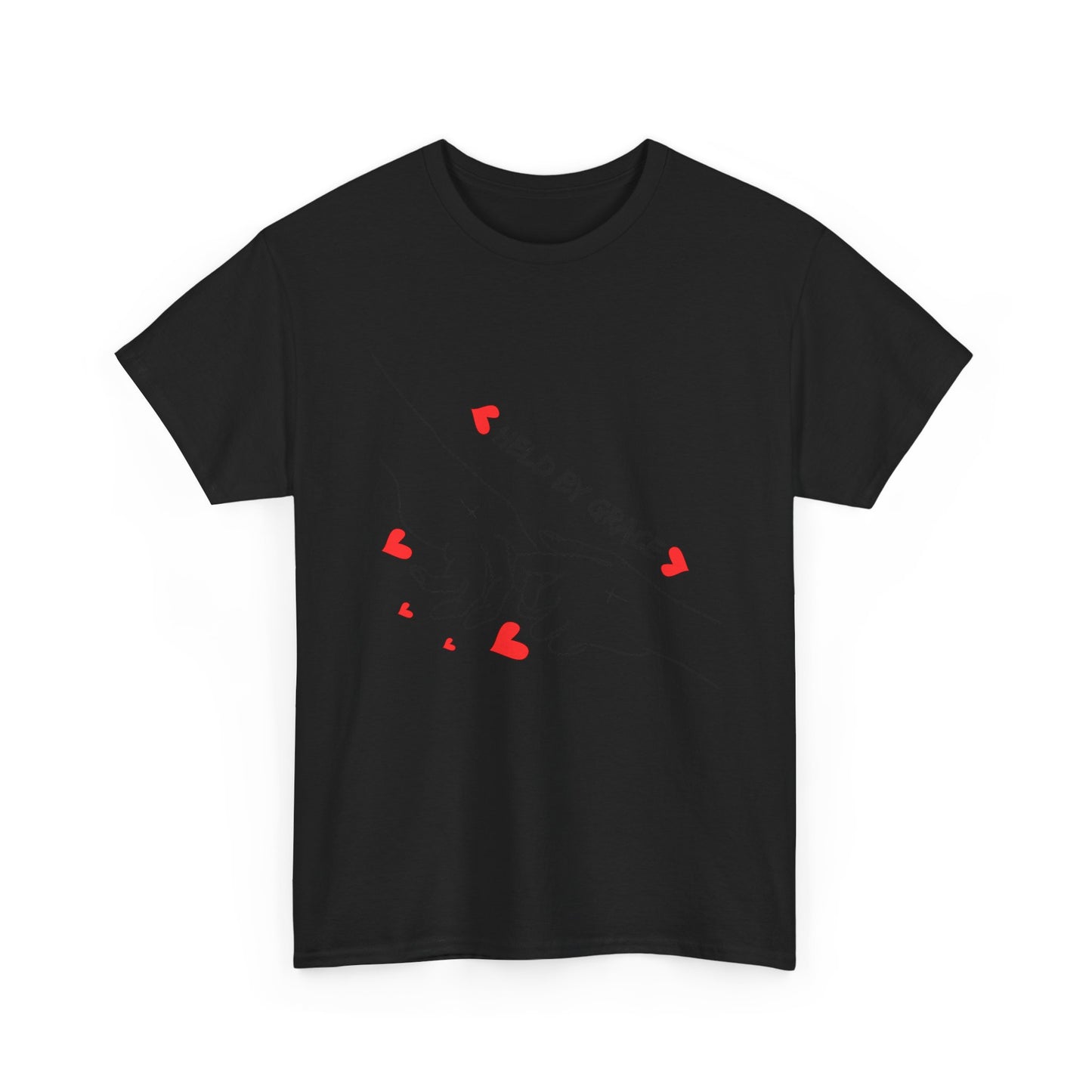T-Shirt — "Held by Grace" Hands & Hearts Tee
