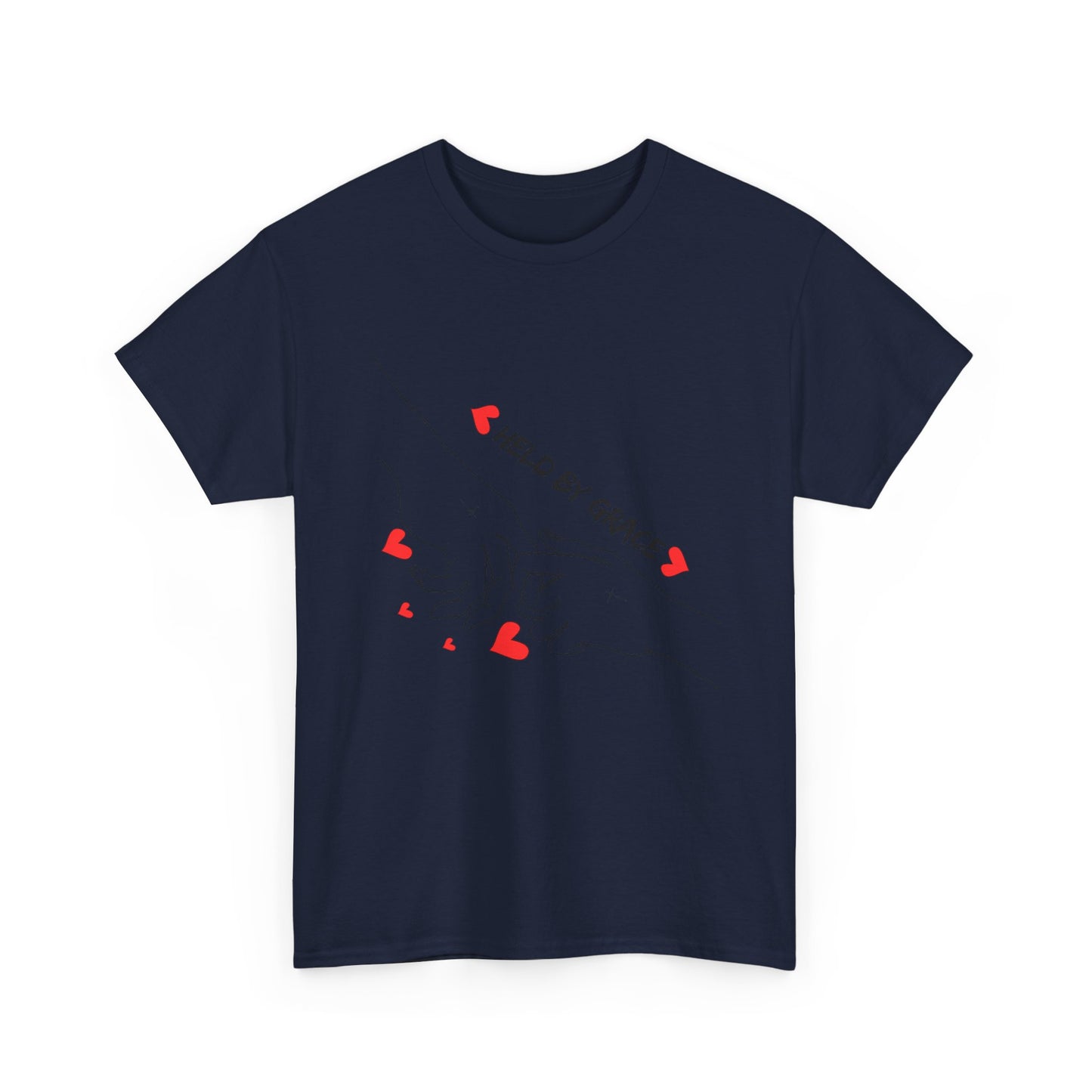 T-Shirt — "Held by Grace" Hands & Hearts Tee