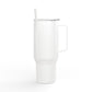 40oz Engraved Insulated Tumbler with Lid & Straw — Wildlife Cat Logo