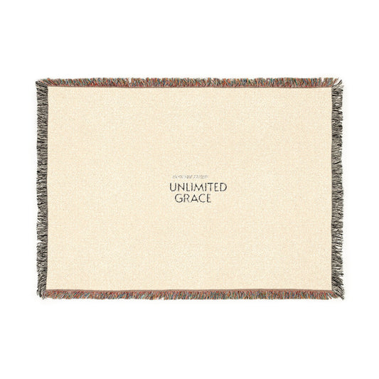 Woven Blanket — Neutral 'Grateful Grace' Fringe Throw