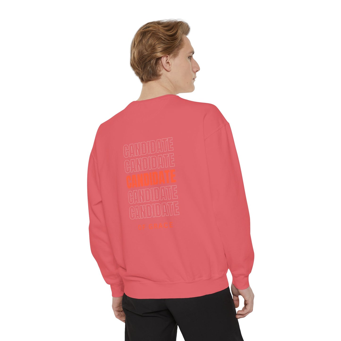 Grace Cross Sweatshirt — "Candidate of Grace" Christian Pullover