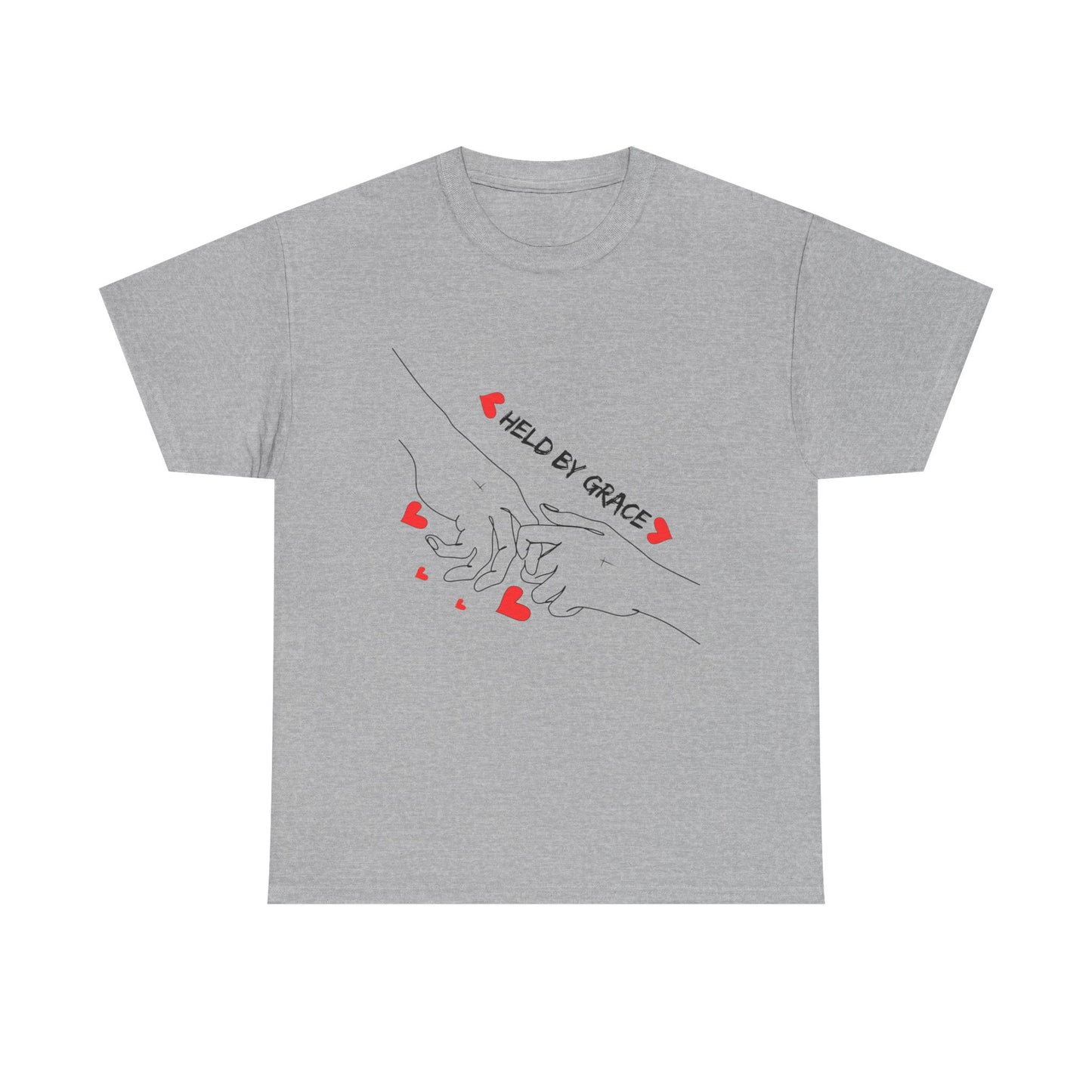 T-Shirt — "Held by Grace" Hands & Hearts Tee