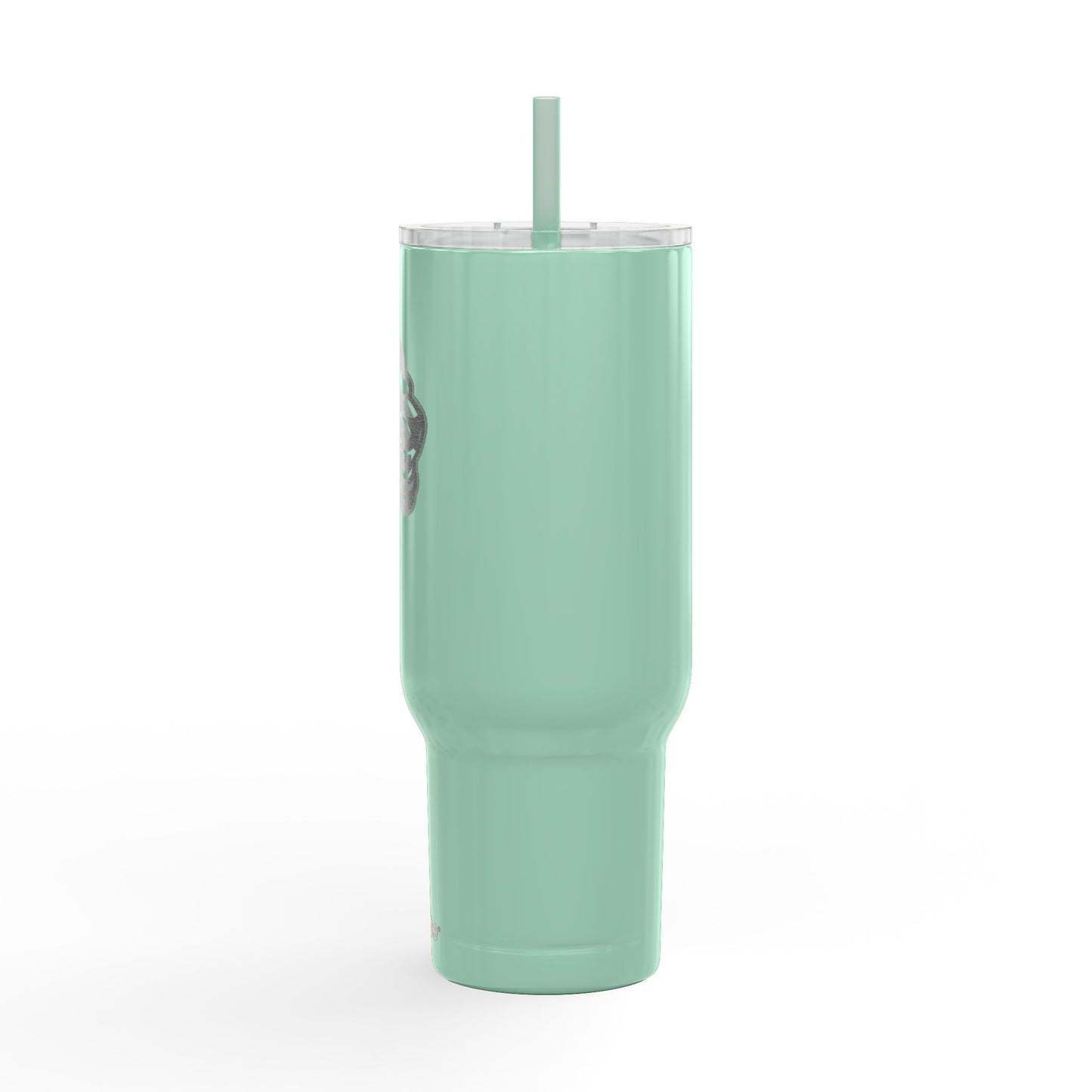 40oz Engraved Insulated Tumbler with Lid & Straw — Wildlife Cat Logo