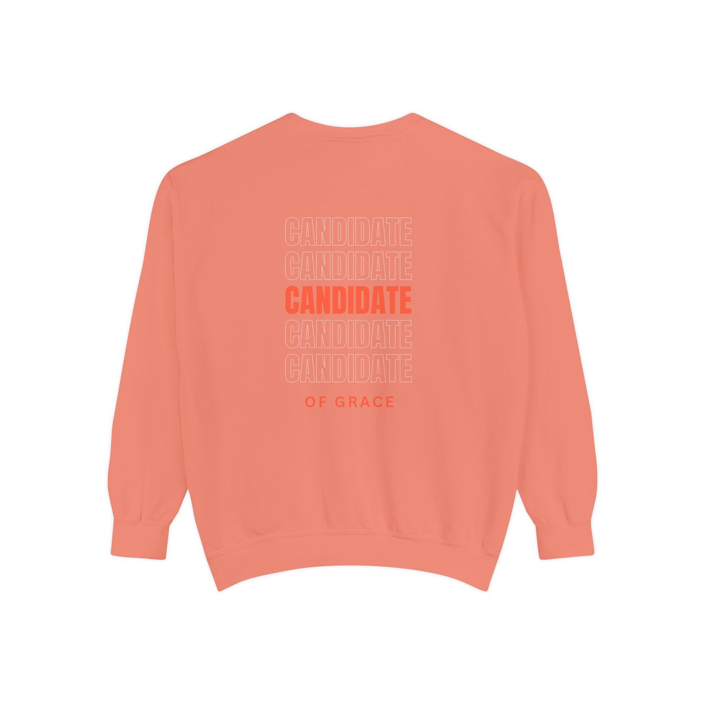 Grace Cross Sweatshirt — "Candidate of Grace" Christian Pullover