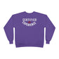 Crewneck Sweatshirt — "Certified by Experience" Minimal Graphic