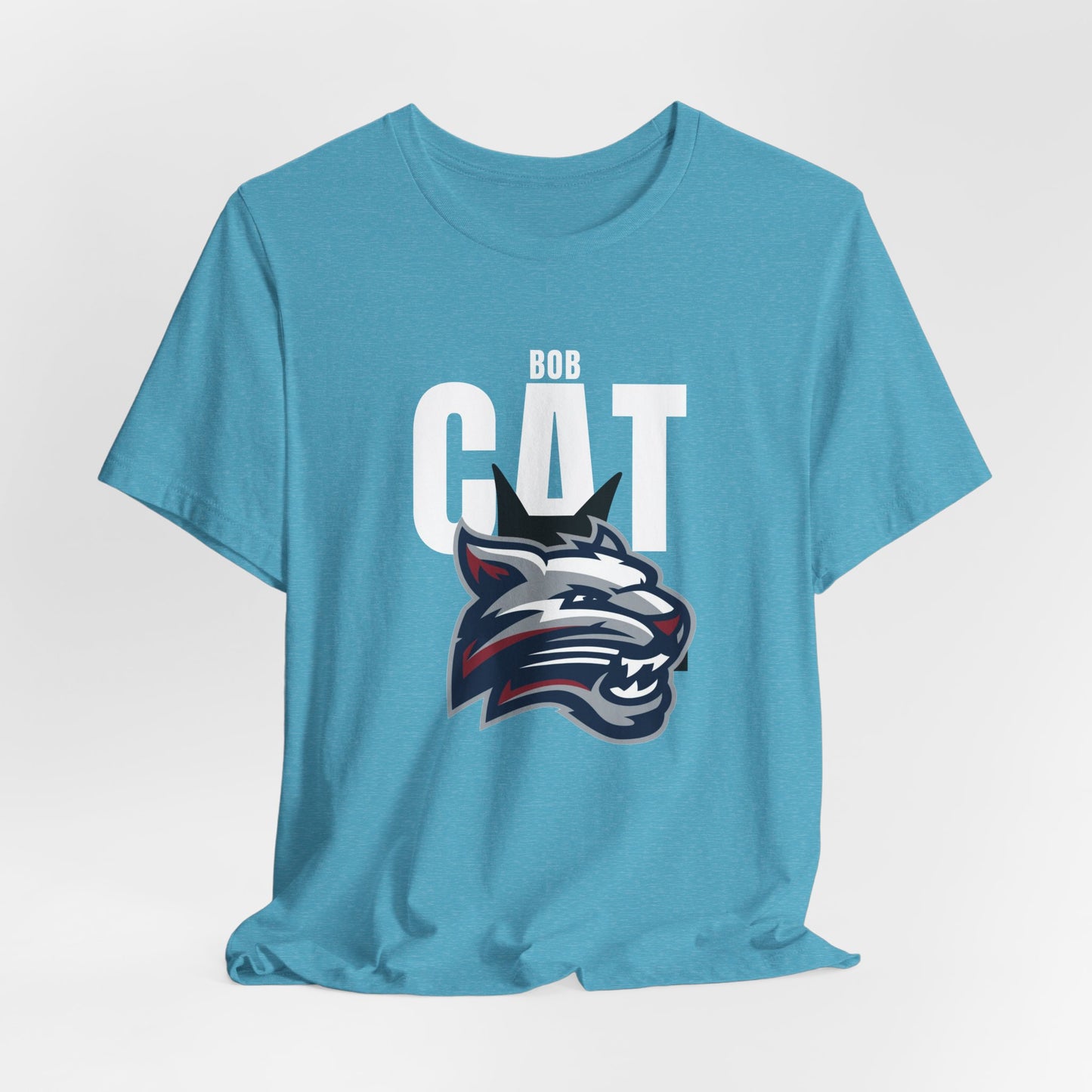 Bobcats Head Graphic Tee — Athletic Mascot T‑Shirt