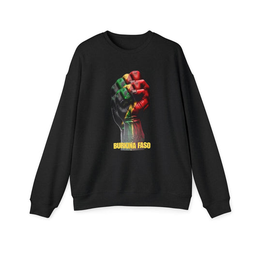 Burkina Faso Flag Fist Sweatshirt - Pan-African Pride Crewneck