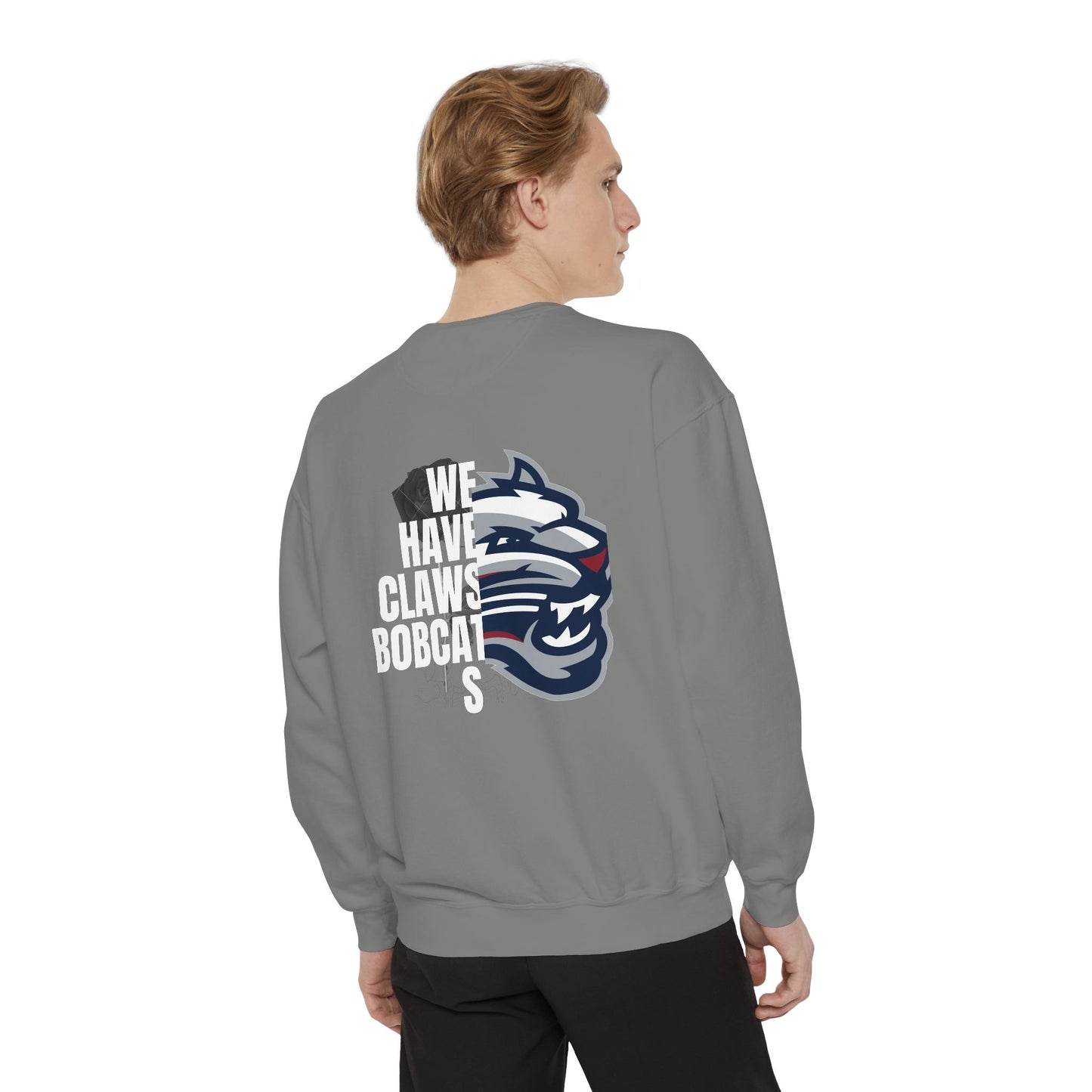 Bobcat Logo Sweatshirt — Retro Distressed Crewneck