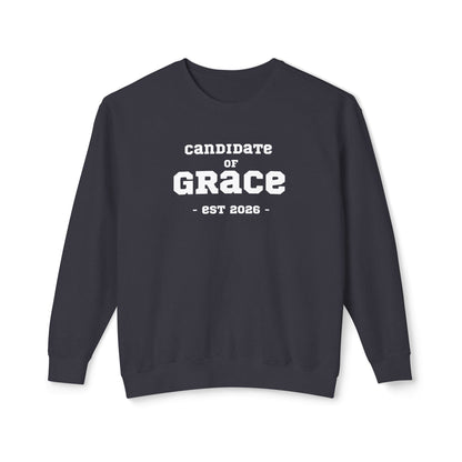 Candidate of Grace Sweatshirt — Cloud Sky Crewneck (Est. 2026)