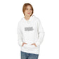 Retro Script "West Coast" White Hoodie — Vintage Stripe Graphic Pullover