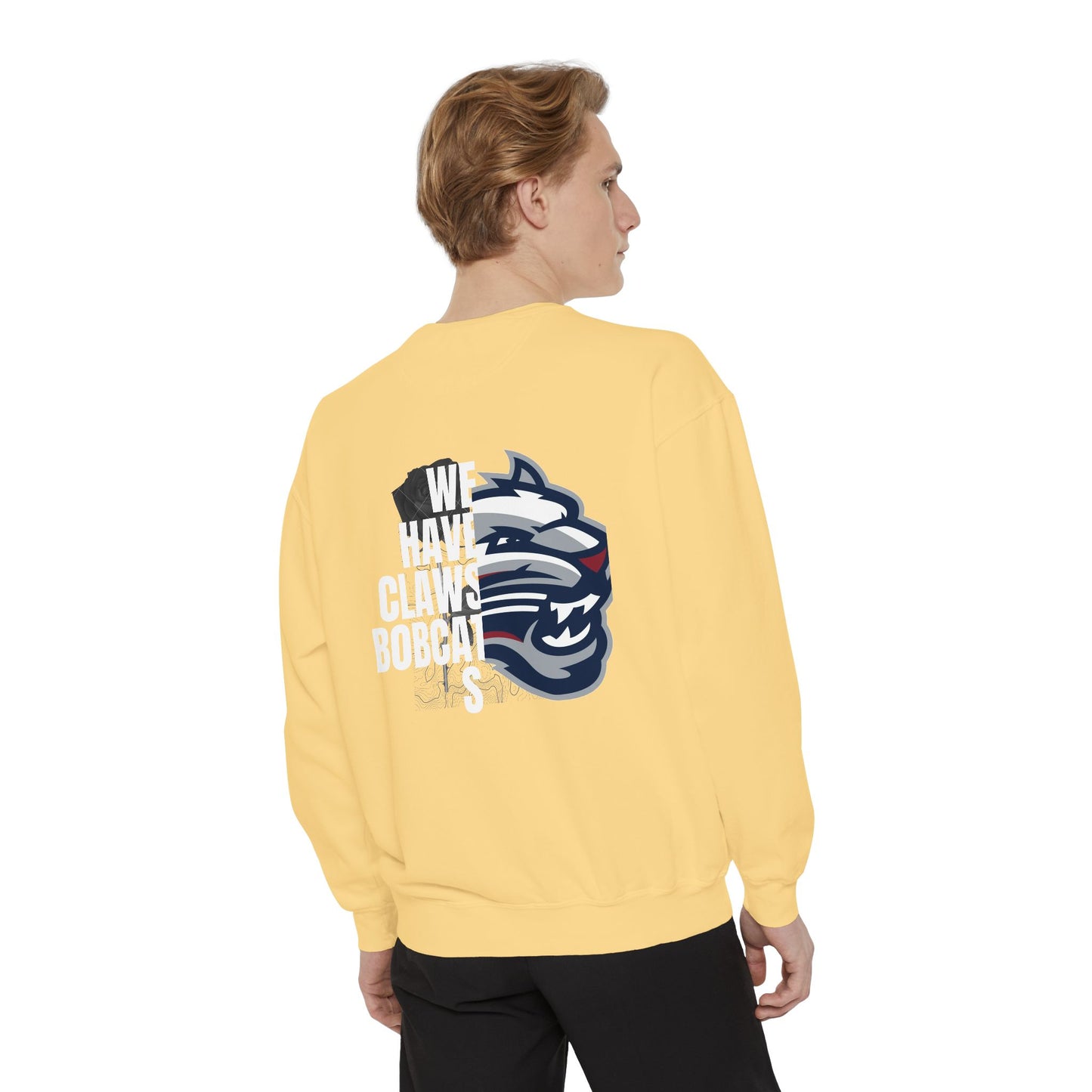 Bobcat Logo Sweatshirt — Retro Distressed Crewneck
