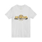 V-Neck Tee — 'Faith without Work is Dead' Vintage Sun Graphic