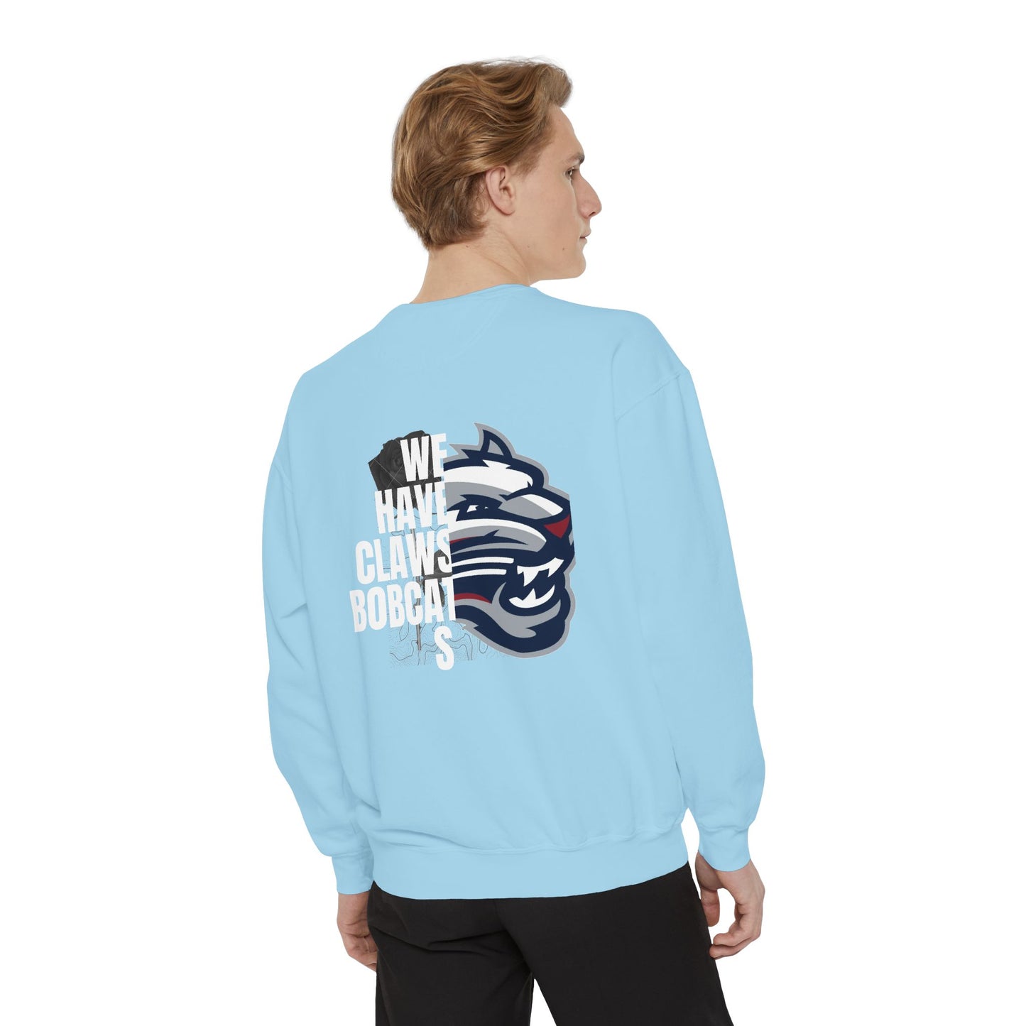 Bobcat Logo Sweatshirt — Retro Distressed Crewneck