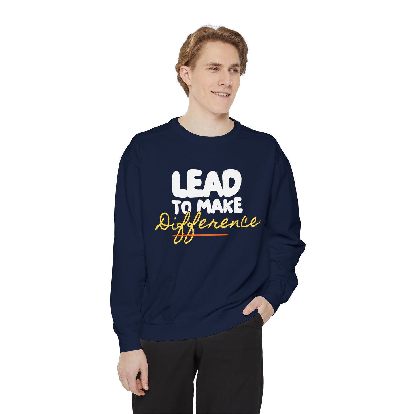 Difference Sweatshirt — Script Logo Pullover for Activism & Positive Vibes