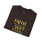 Faith Over Fear T-Shirt — Inspirational Christian Tee with Soft Script & Heart Accents