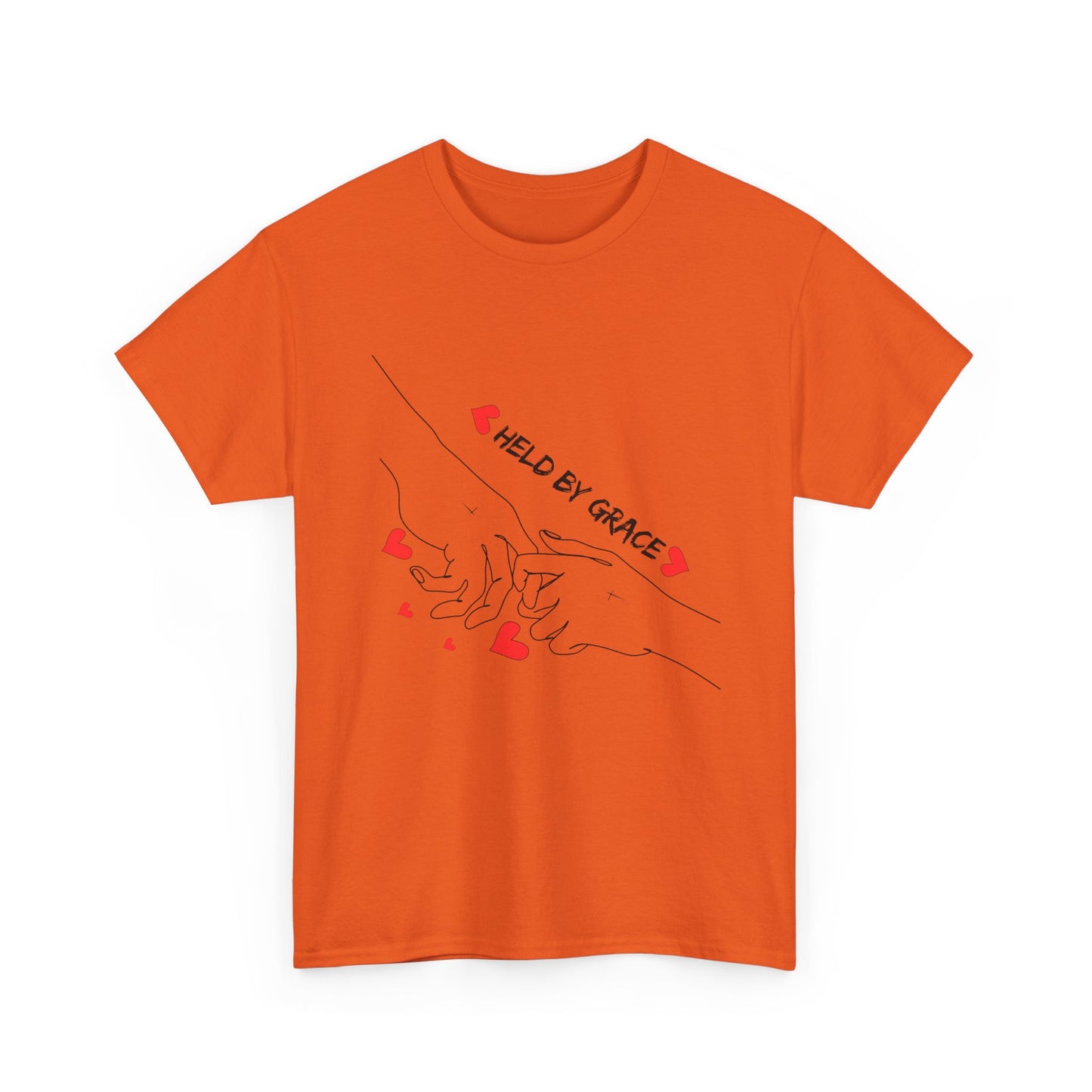 T-Shirt — "Held by Grace" Hands & Hearts Tee