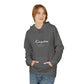 Retro Script "West Coast" White Hoodie — Vintage Stripe Graphic Pullover