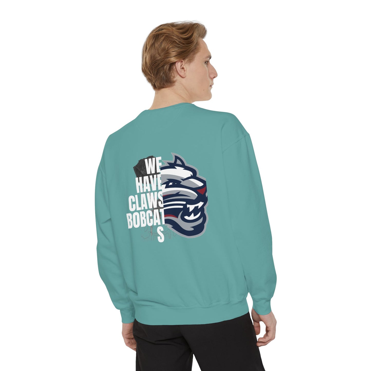 Bobcat Logo Sweatshirt — Retro Distressed Crewneck