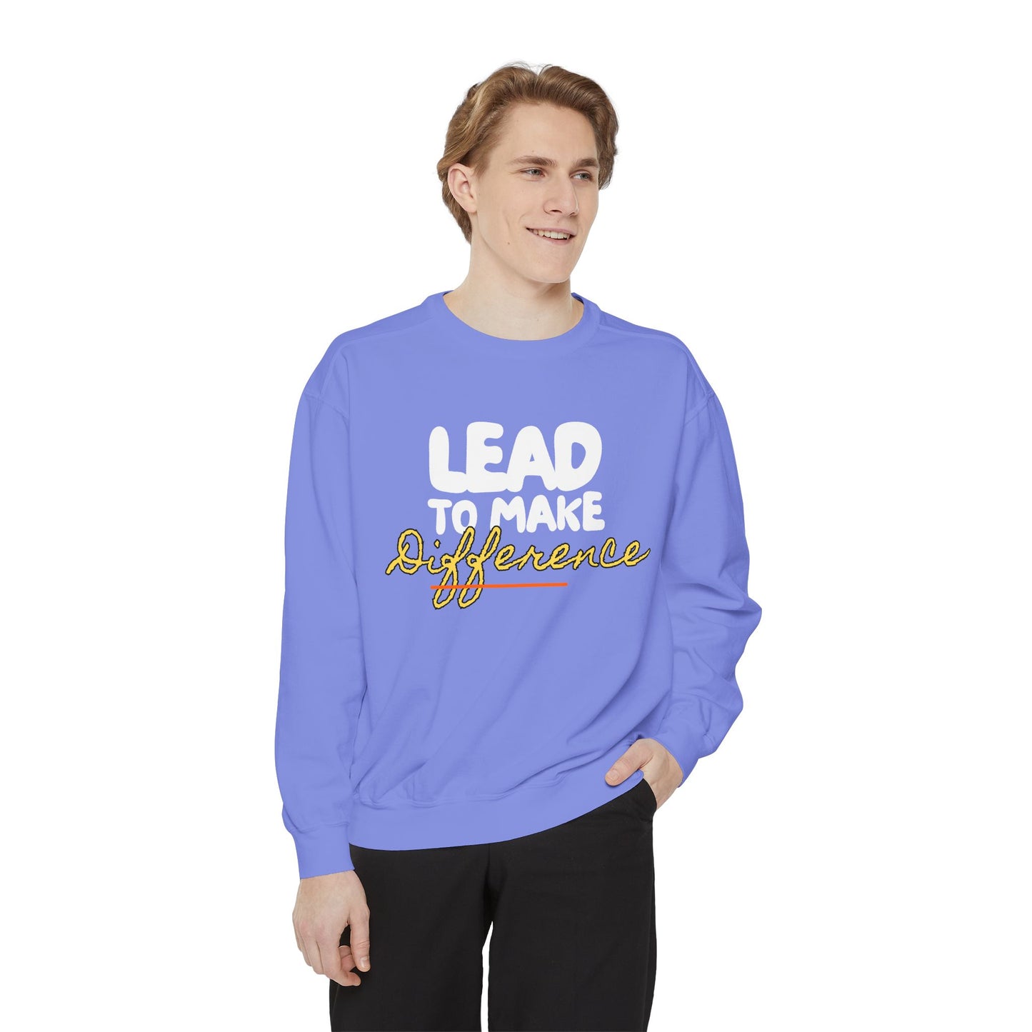 Difference Sweatshirt — Script Logo Pullover for Activism & Positive Vibes