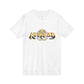 V-Neck Tee — 'Faith without Work is Dead' Vintage Sun Graphic