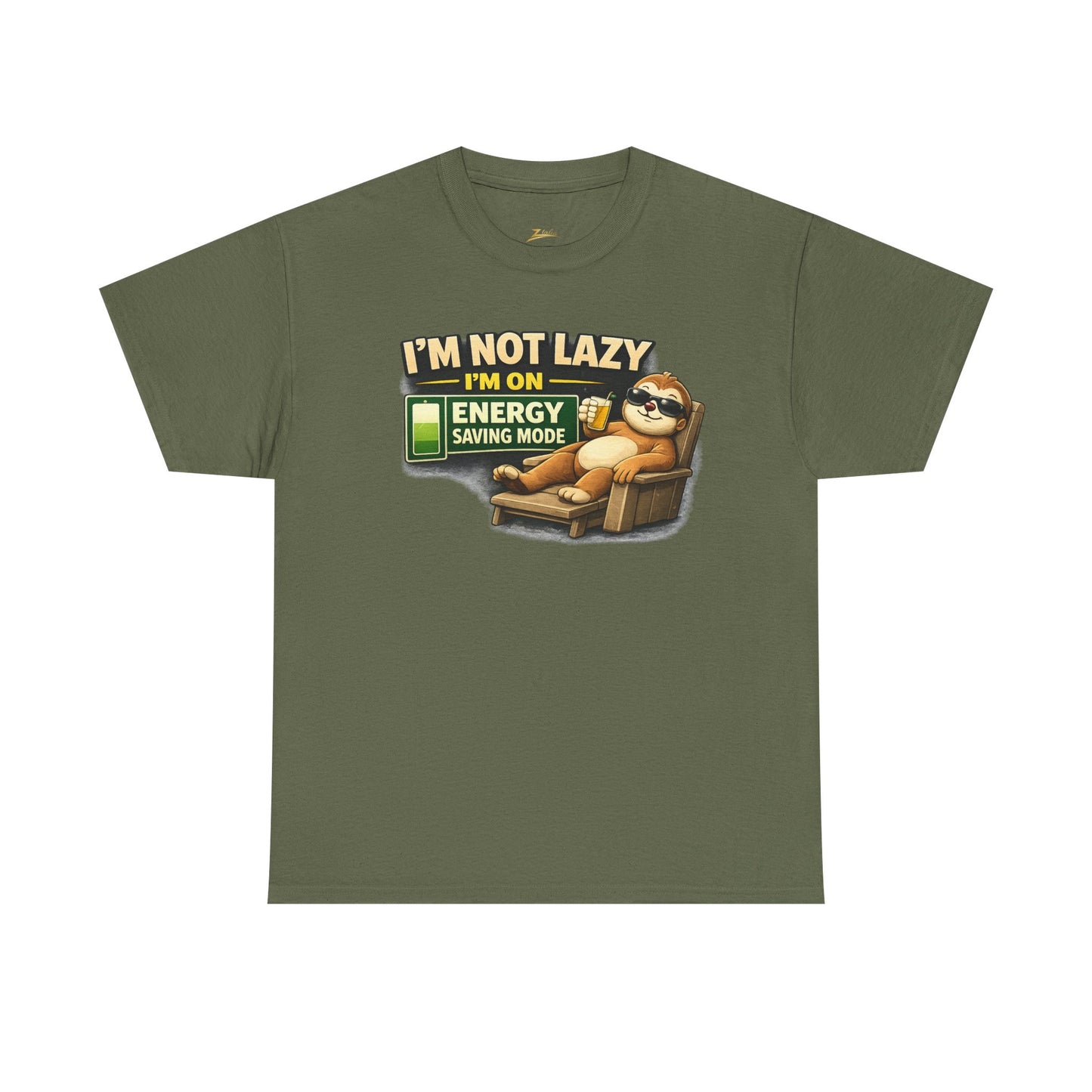 Funny Sloth T-Shirt – "I'm Not Lazy I'm On Energy Saving Mode" Graphic Tee