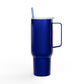 40oz Engraved Insulated Tumbler with Lid & Straw — Wildlife Cat Logo