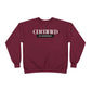 Crewneck Sweatshirt — "Certified by Experience" Minimal Graphic