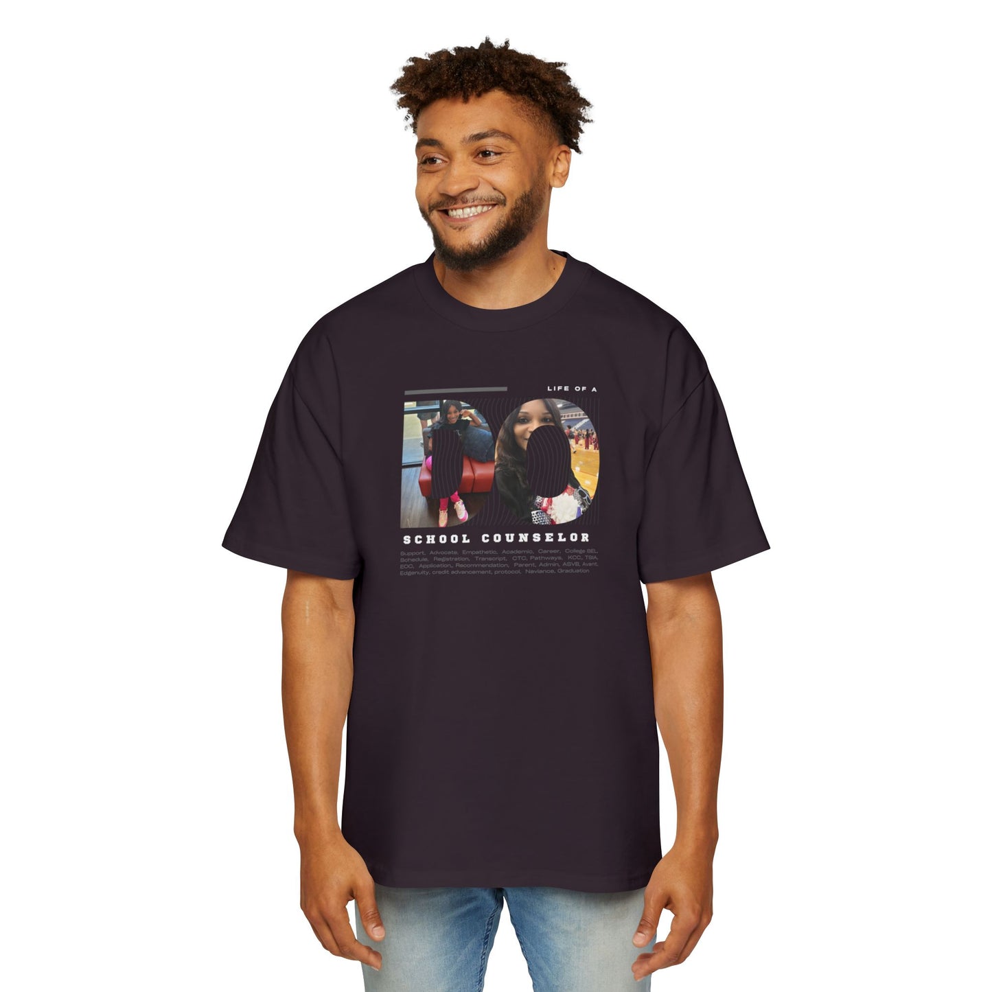 School counselor Men's Heavy Oversized Tee