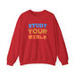 Crewneck Sweatshirt — "Skilled, Called, Empowered" Colorful Watercolor Design