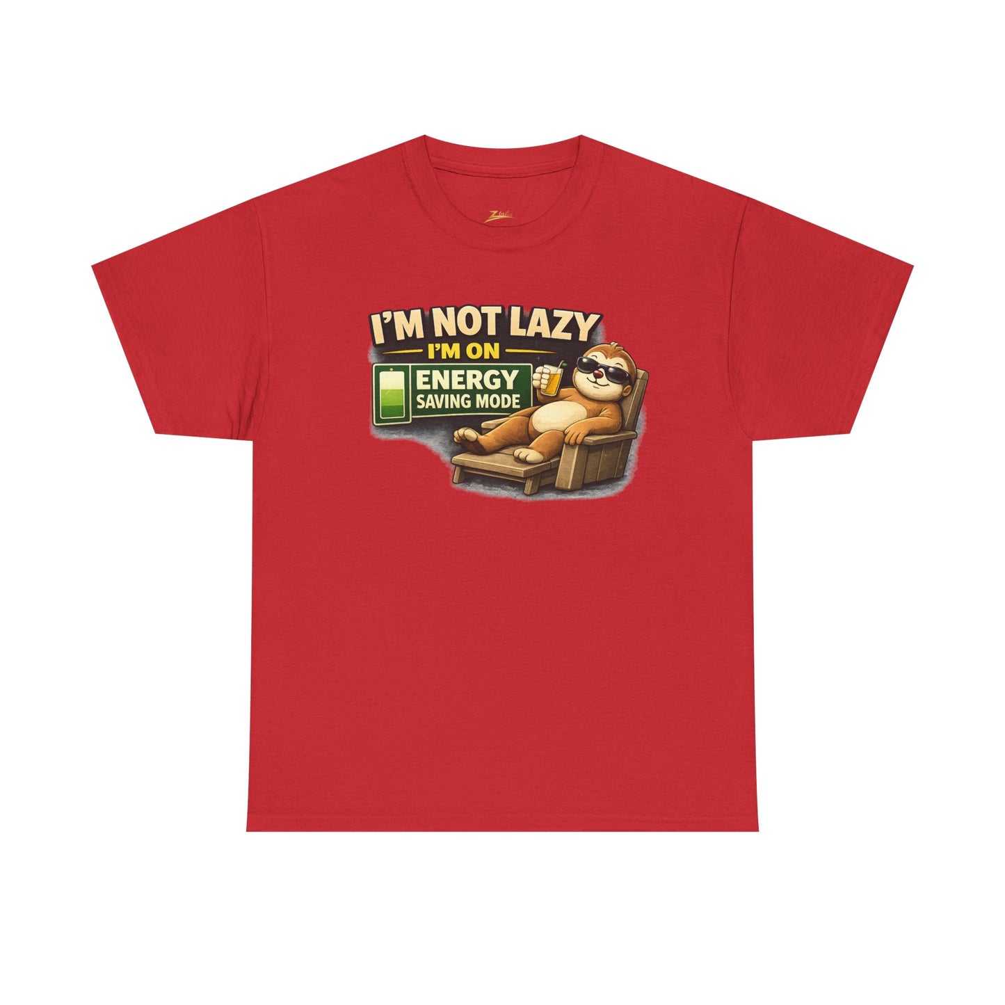 Funny Sloth T-Shirt – "I'm Not Lazy I'm On Energy Saving Mode" Graphic Tee