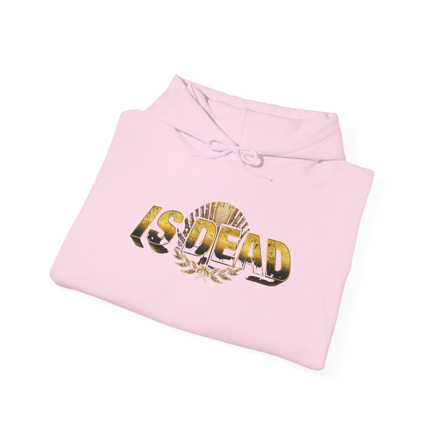 Hoodie — 'Without work is Dead' Gold Baroque Graphic Hooded Sweatshirt