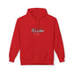 Retro Script "West Coast" White Hoodie — Vintage Stripe Graphic Pullover