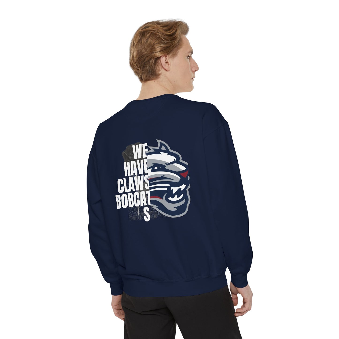 Bobcat Logo Sweatshirt — Retro Distressed Crewneck