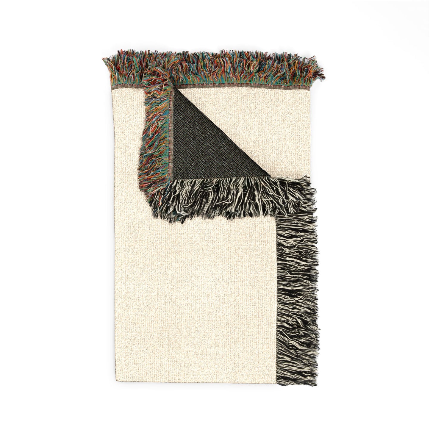 Woven Blanket — Neutral 'Grateful Grace' Fringe Throw